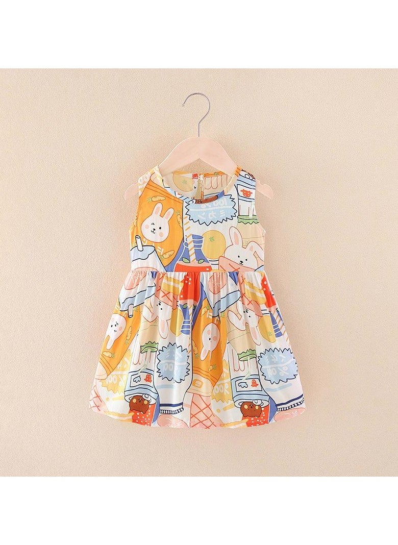 Girls Summer  Halter Dress  Cotton  Children Floral Dress