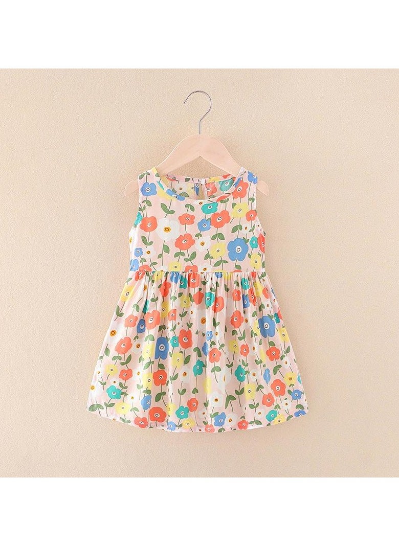 Girls Summer  Halter Dress  Cotton  Children Floral Dress