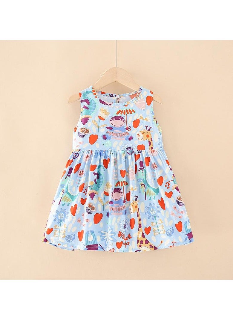 Girls Summer  Halter Dress  Cotton  Children Floral Dress