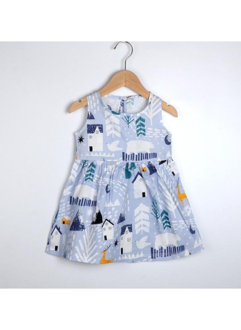 Kids Dress Summer Cotton Princess Gown