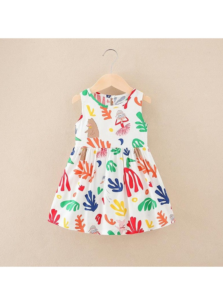 Kids Dress Summer Cotton Princess Gown