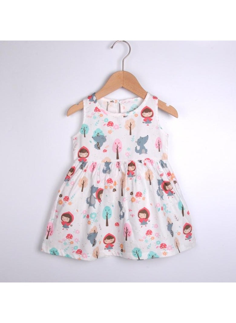 Kids Dress Summer Cotton Princess Gown