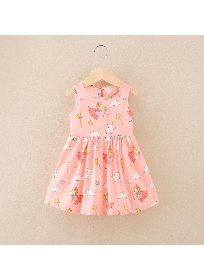 Kids Dress Summer Cotton Princess Gown