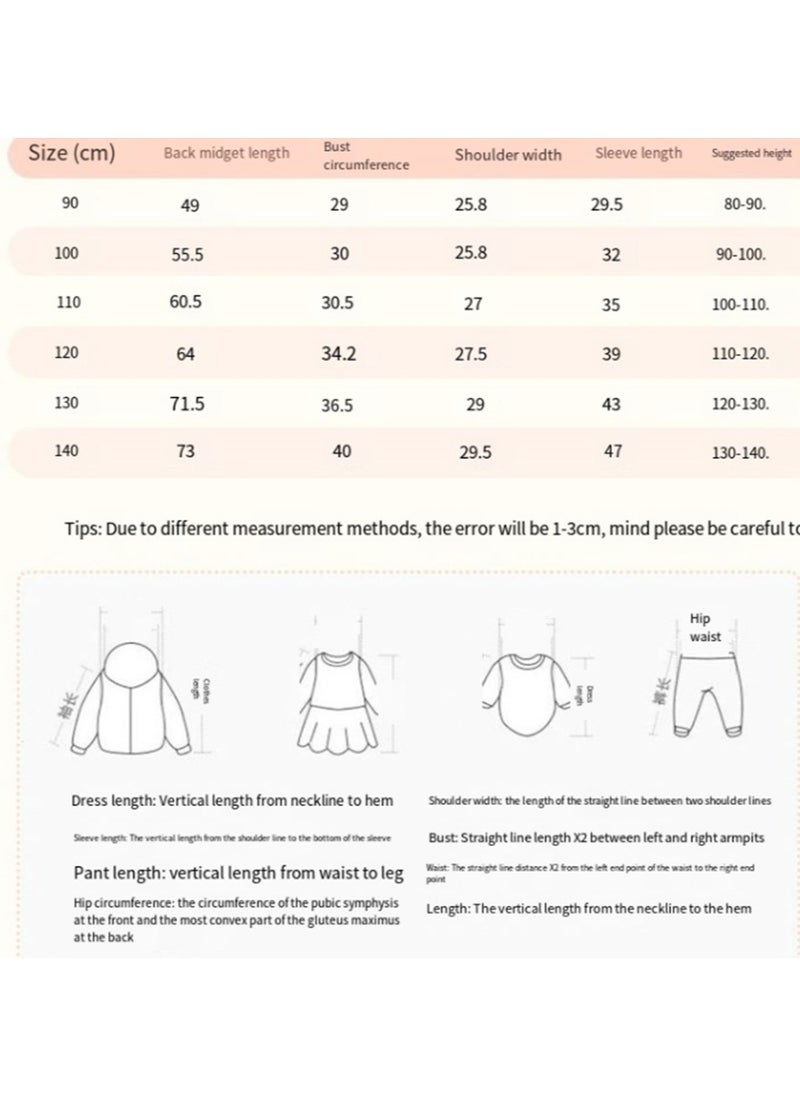 Girls' Simple Autumn Dress Elegant Princess Style Children's Dress