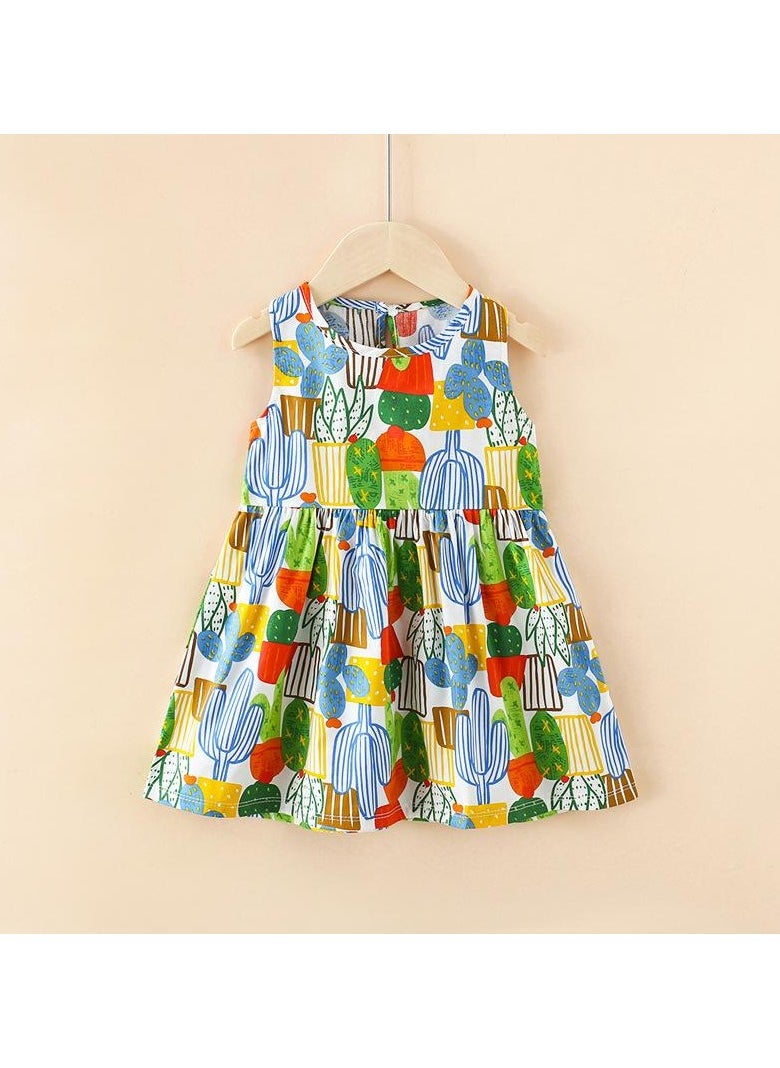 Kids Dress Summer Cotton Princess Gown