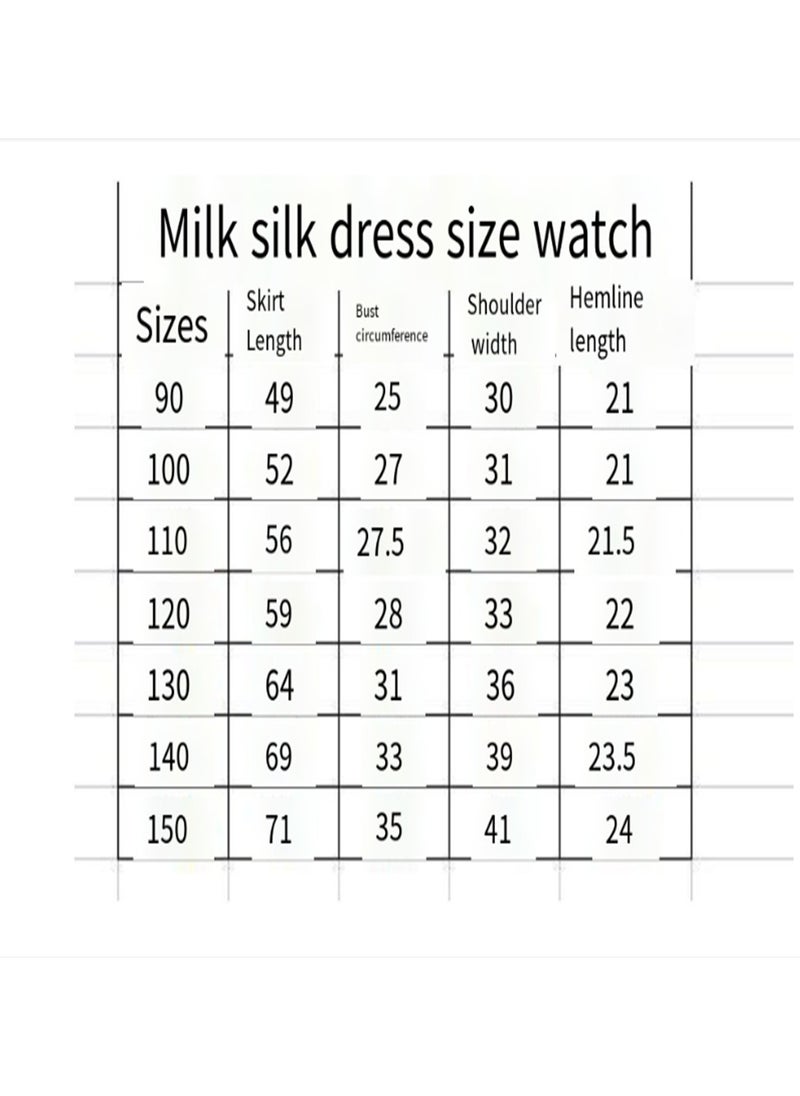 Cross-border New Milk Silk Printed Children's Dress
