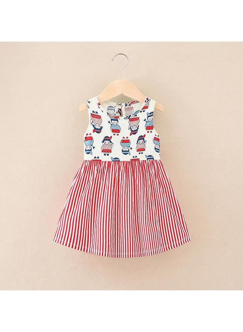 Cotton Aline Dress Children's Summer Printed Princess Dress