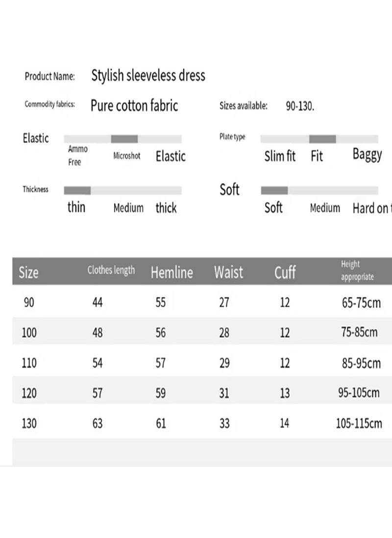 Cotton Aline Dress Children's Summer Printed Princess Dress