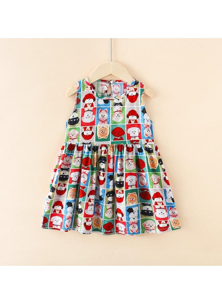 Girls Cotton Dress Lightweight Summer Beach Skirt