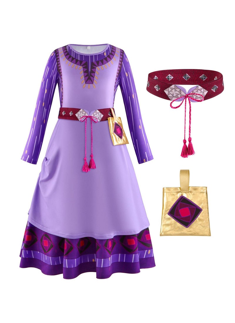 Asha  Long Sleeve Party Gown Princess Dress Asha dress Purple