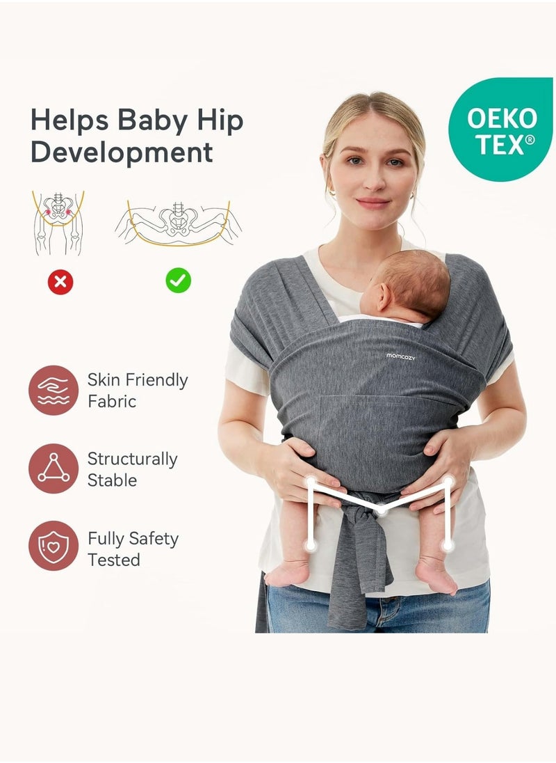 Baby Wrap Carrier, Easy to Wear Infant Carrier Slings, Lightweight Hands Free Baby Sling, Adjustable Baby Carriers for Newborn to Toddler