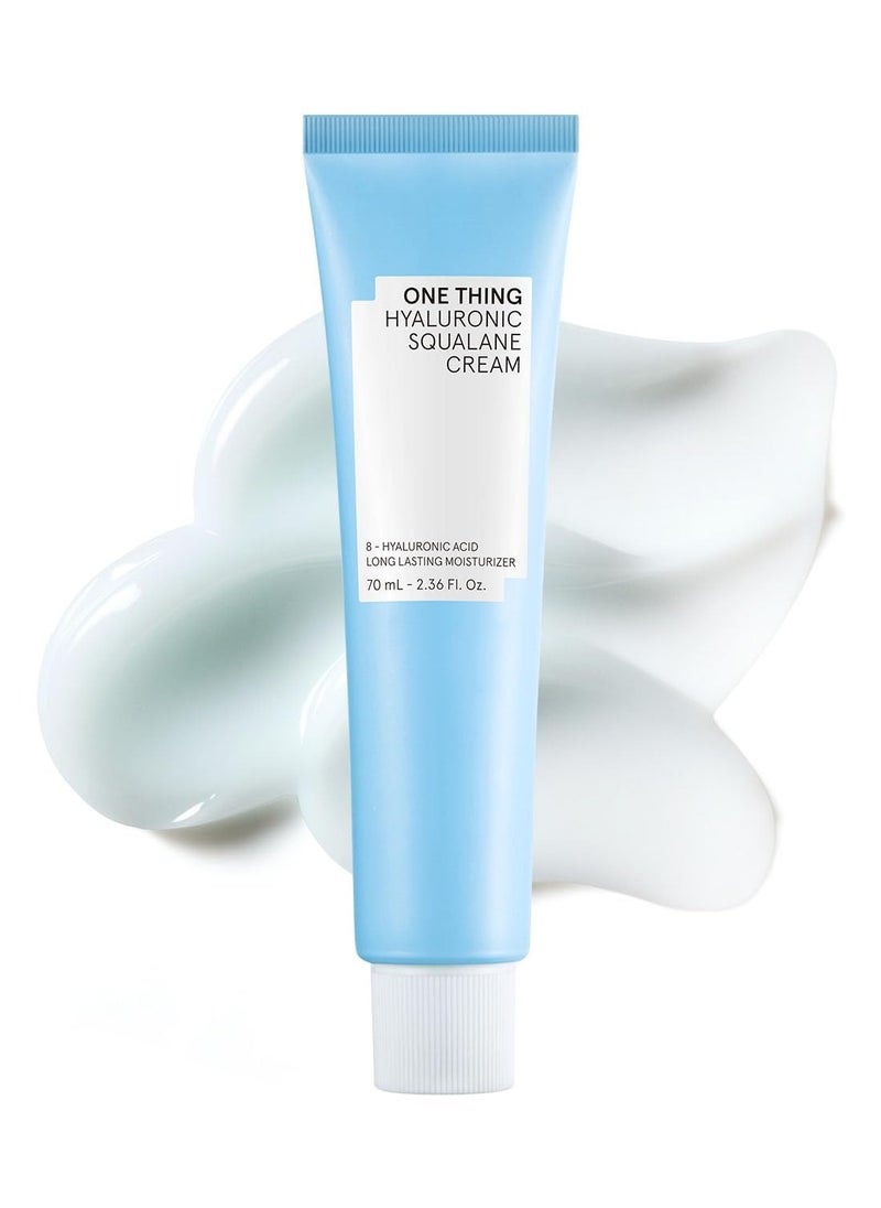 ONE THING Hyaluronic Squalane Cream (2.36 fl.oz / 70ml), Korean Skincare, Cream, Hyaluronic Acid, Moisturizing, Oil-moisture Balance, Moisture