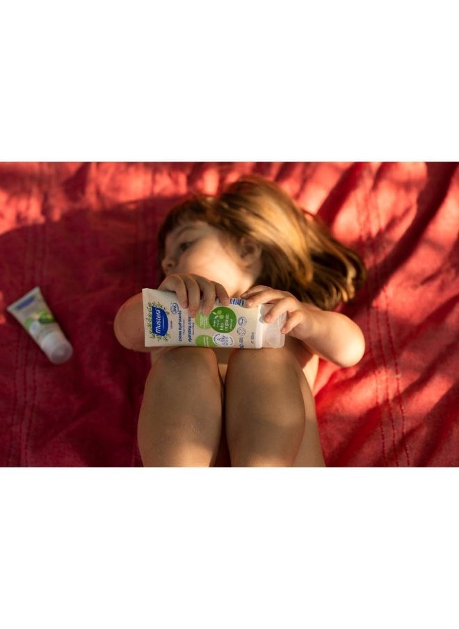 Mustela Certified Organic Hydrating Cream - Natural Body Lotion w/ Olive Oil, Aloe Vera & Sunflower Oil - For Baby, Kid & Adult - Fragrance Free, EWG Verified & Vegan 150ml