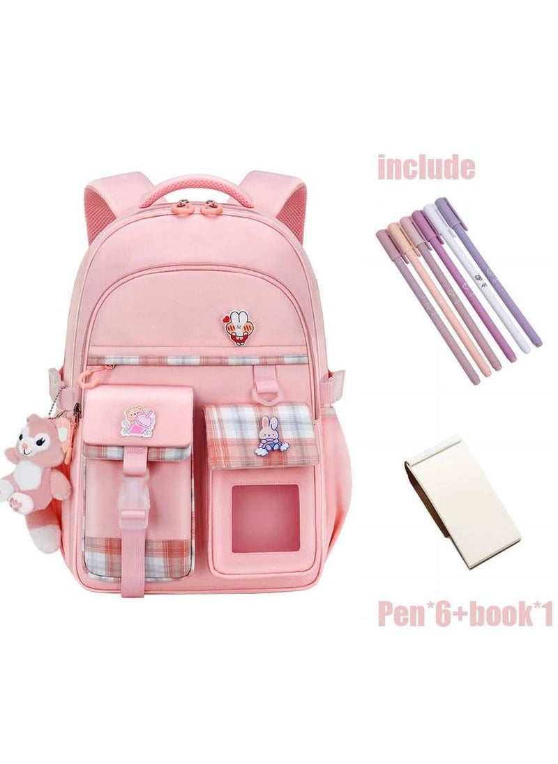 Girls Backpack, Kid School Backpacks Cute Book Bag with Compartments for Teen Girl Kid Students, Kids' Student Elementary School Bag