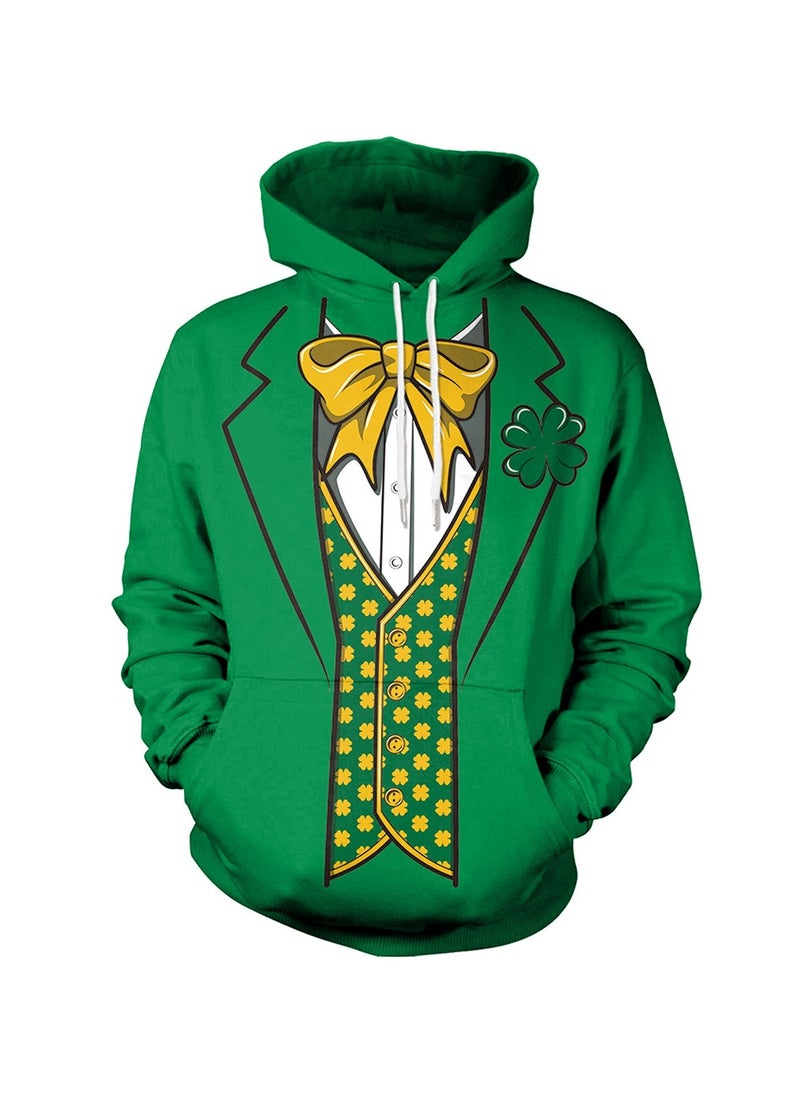 StPatrick's Day Green Hat Hooded Long Sleeve Sweater