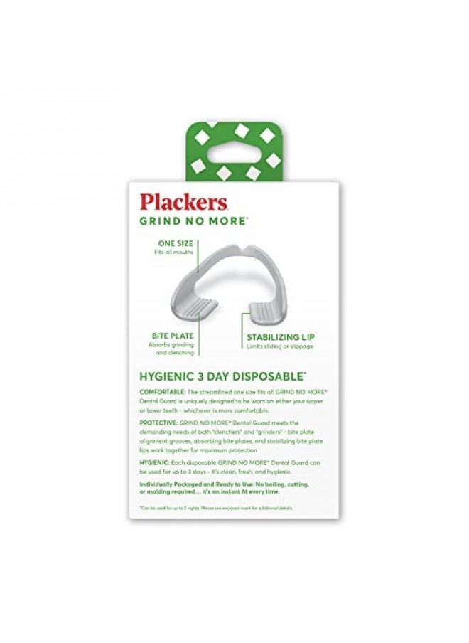 Plackers Grind No More Night Guard, Nighttime Protection for Teeth, BPA Free, Sleep Well, Ready to Wear, Disposable, One Size Fits All, 16 Count