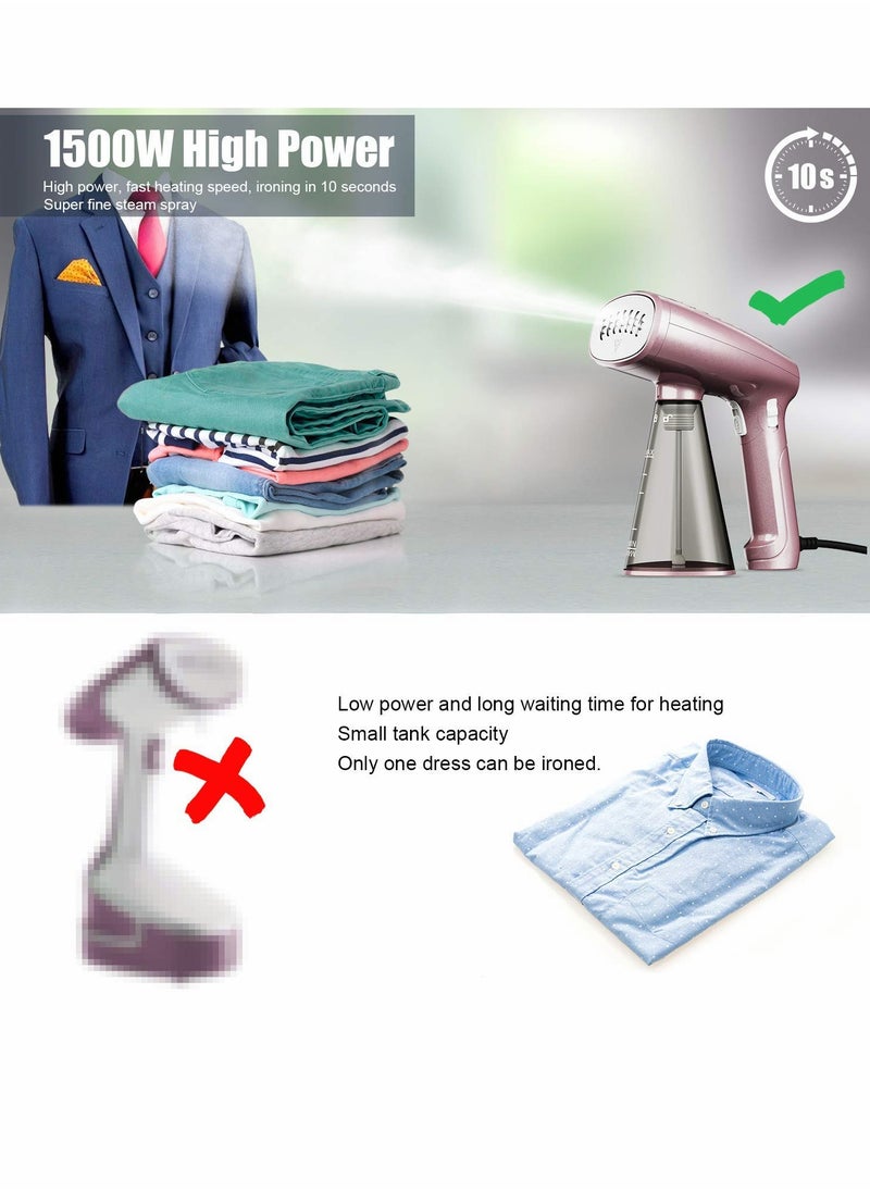 1500W Handheld Portable Fabric Steamer for Quick and Easy Clothing Care