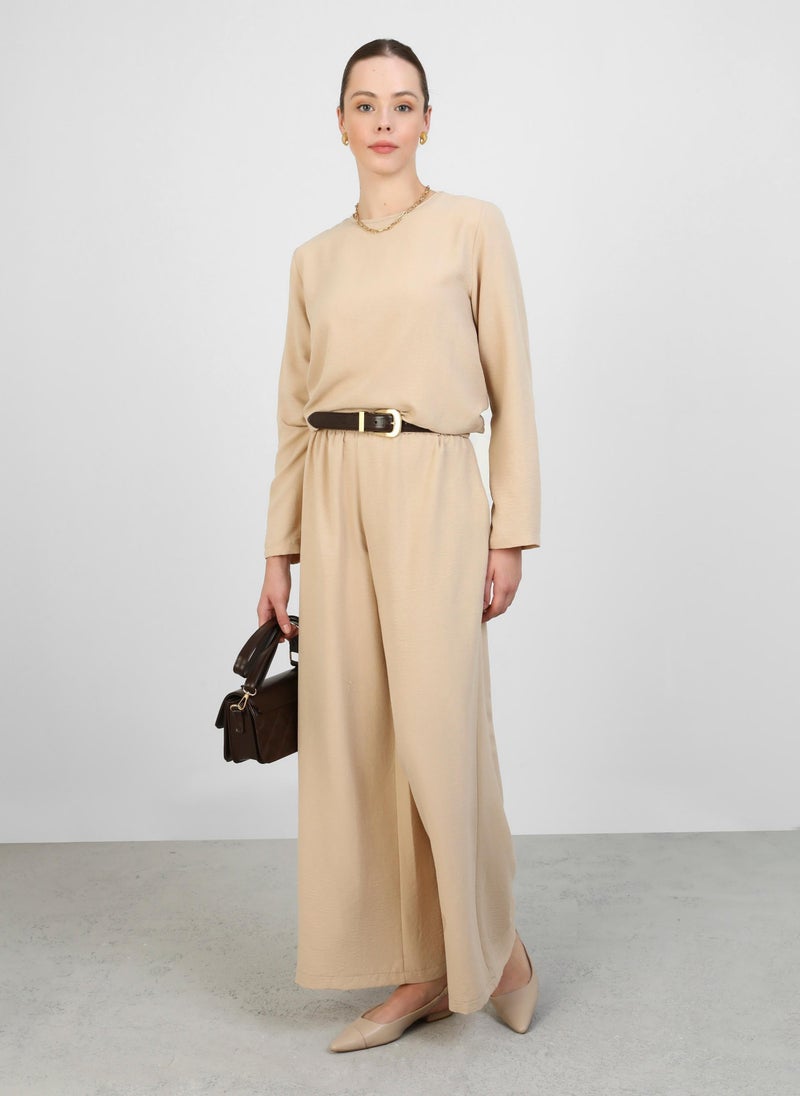 Beige - Suit - Refka