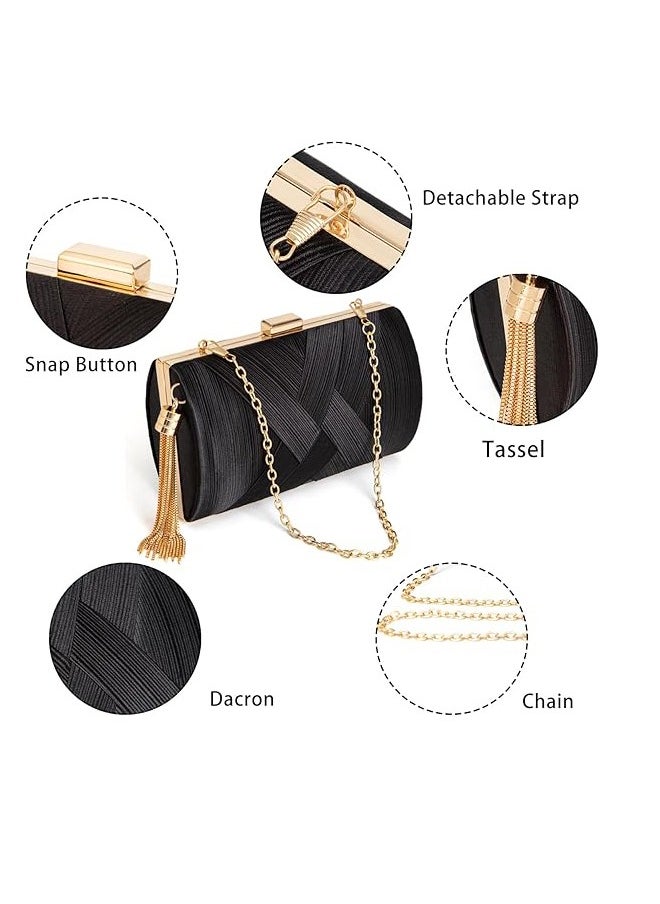 Elegant Women's Evening Clutch Bag with Detachable Chain - Perfect for Weddings, Parties, and Special Occasions