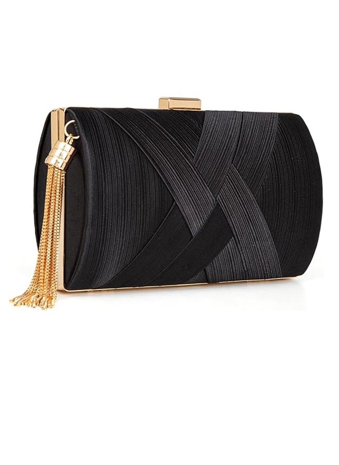 Elegant Women's Evening Clutch Bag with Detachable Chain - Perfect for Weddings, Parties, and Special Occasions