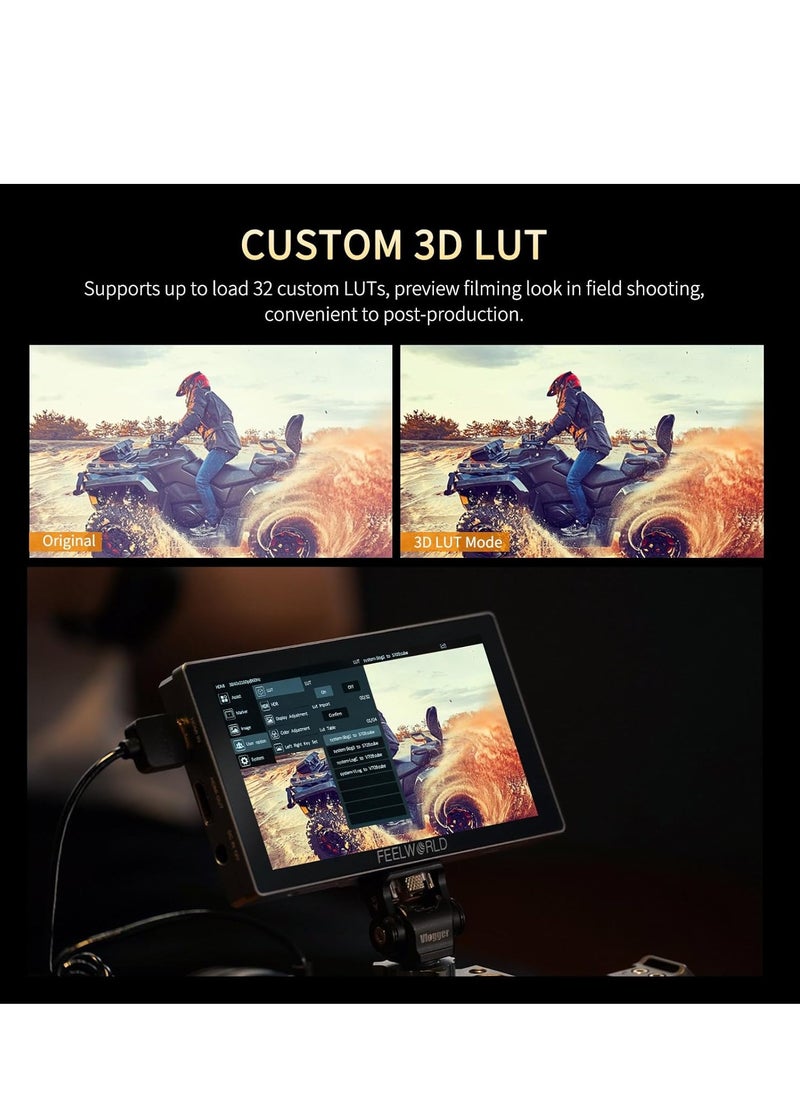 FEELWORLD P6X 5.5 Inch Aluminium DSLR Camera Field Monitor Touch Screen 4K HDMI