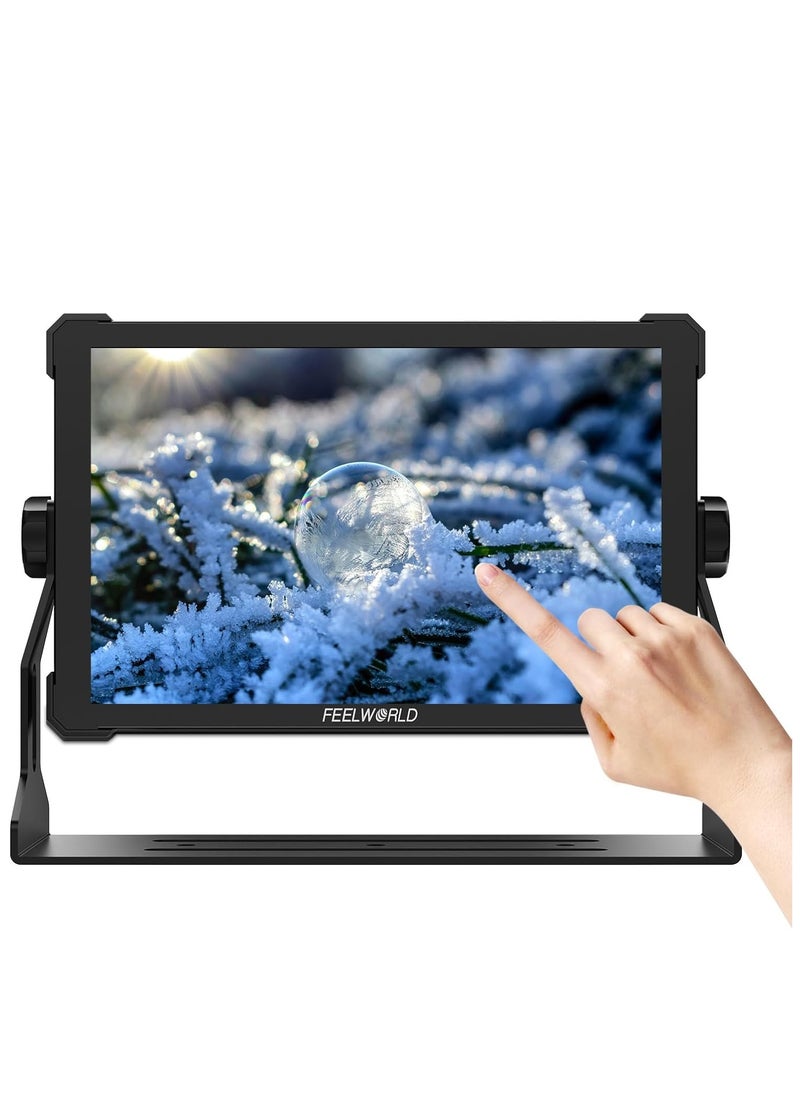 FEELWORLD T10 10.1-Inch Camera Field Monitor with Touchscreen, Supports 4K HDMI 60Hz, 3D LUT, 1920x1080 Resolution, HDR, Waveform, NP-F970 External Installation, Aluminum Alloy Shell
