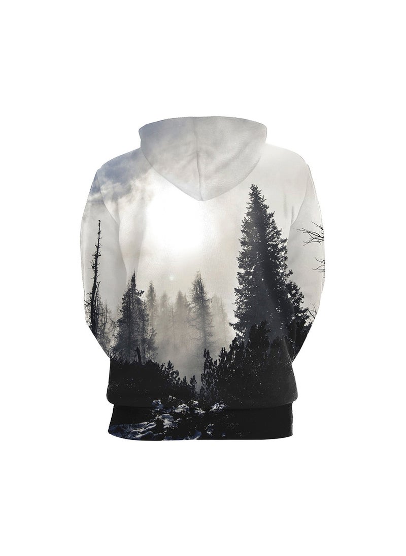Digital Printed Loose Hooded Sweater