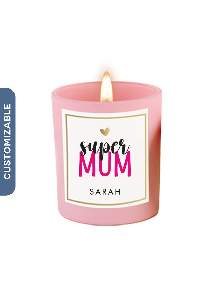 Super Mum, Personalised Mother's Day Soy Wax Scented Candle