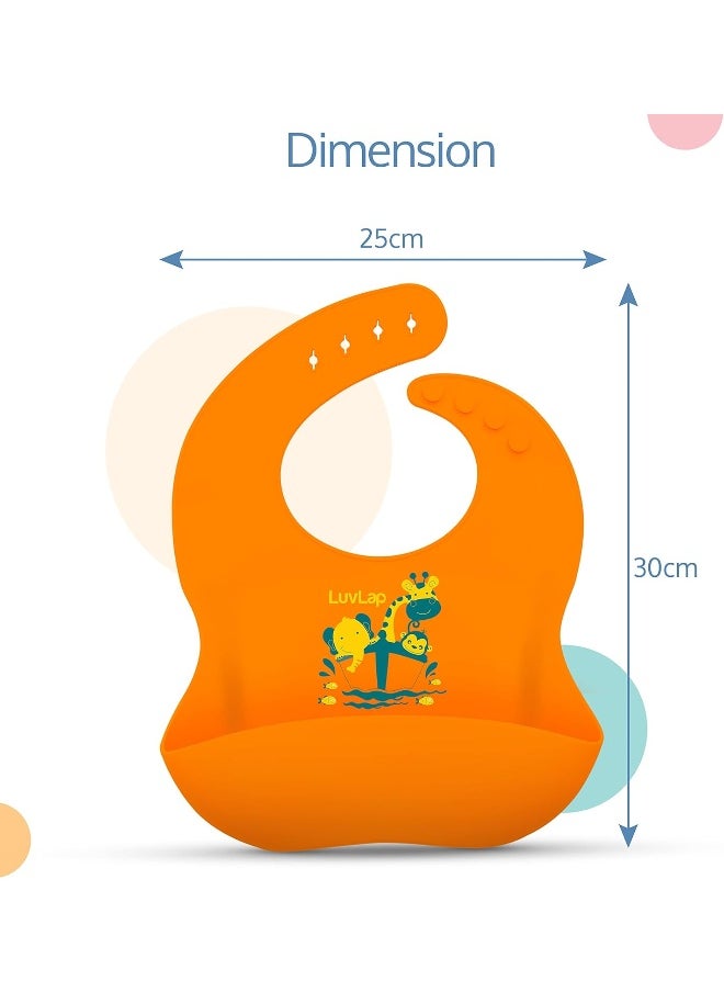 LuvLap Silicone Baby Bib for Feeding & Weaning Babies & Toddlers