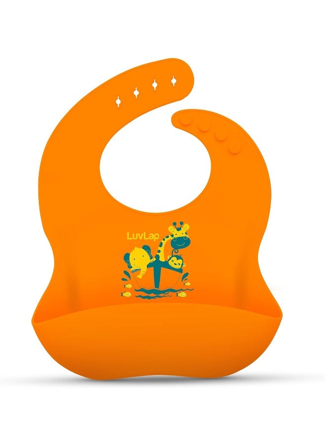 LuvLap Silicone Baby Bib for Feeding & Weaning Babies & Toddlers