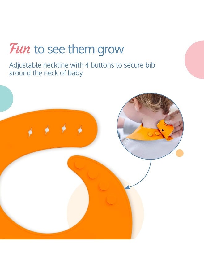 LuvLap Silicone Baby Bib for Feeding & Weaning Babies & Toddlers