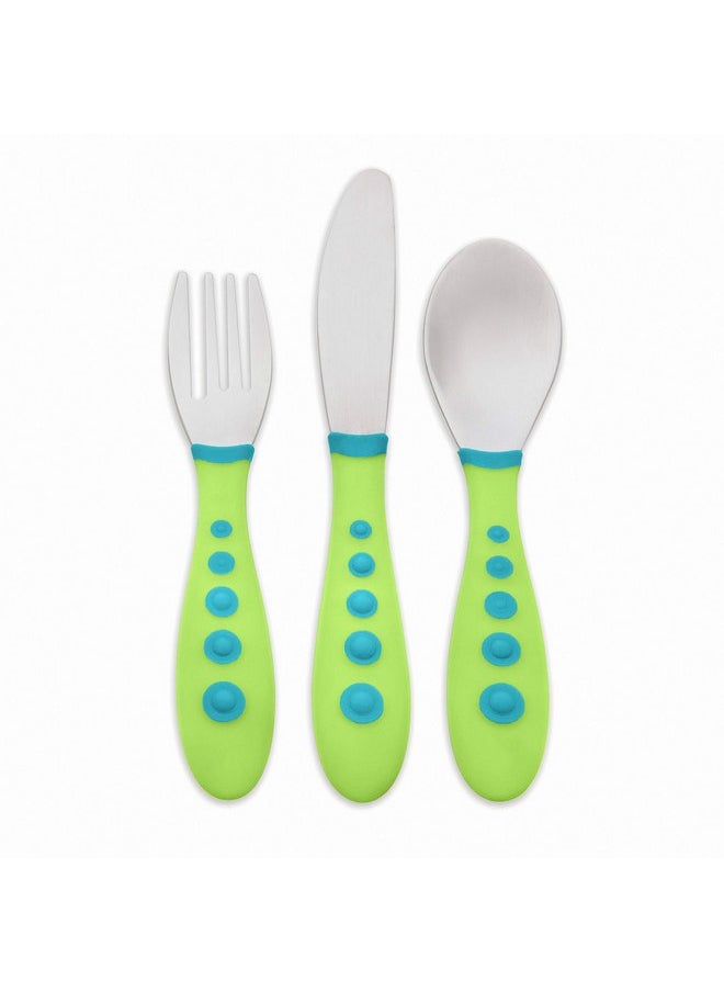 NUK First Essentials Kiddy Cutlery in Assorted Colors, Colors may vary (Pack of 3)