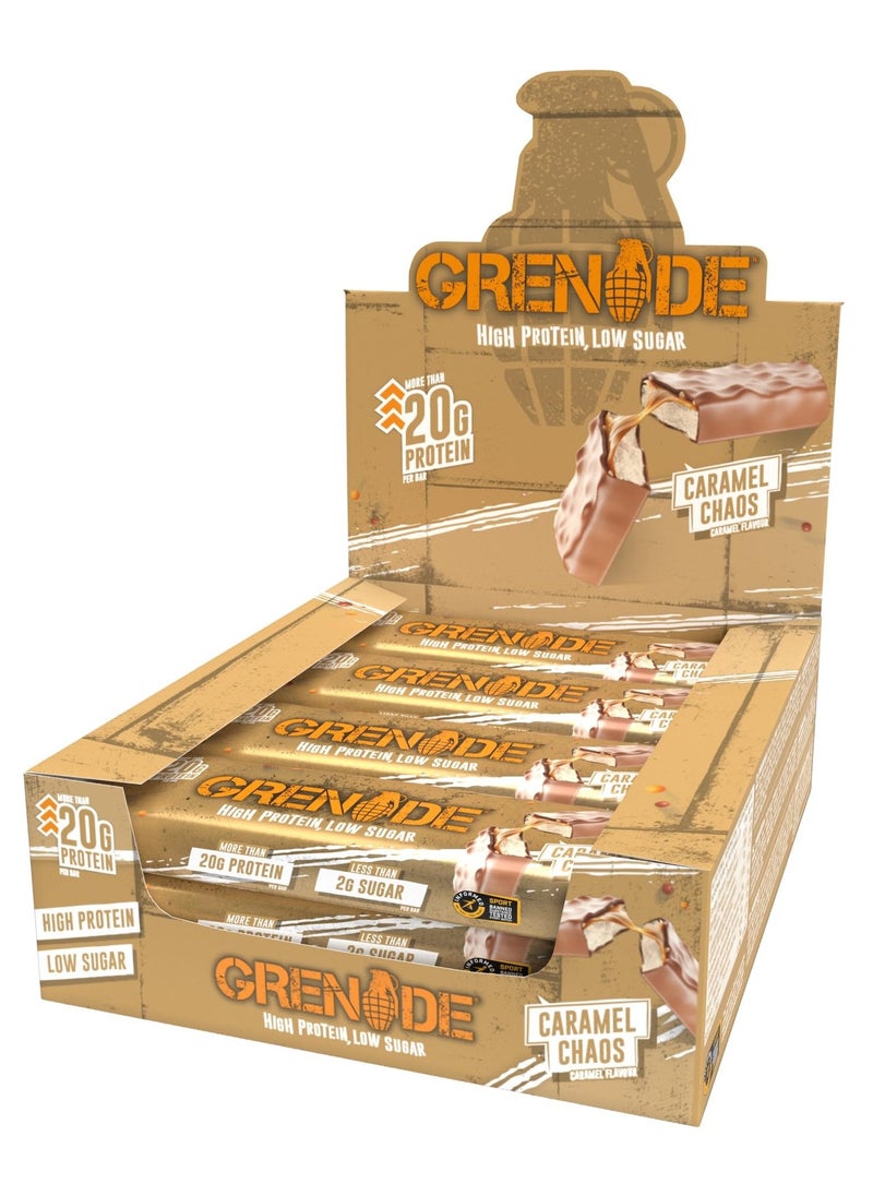High Protein Bar 12x60g, Caramel Chaos 20G protein