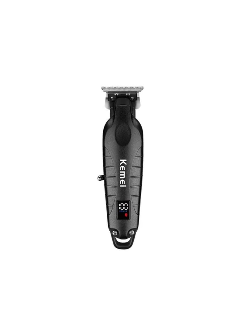 KM-2293 Professional T-Blade Gapless Shaving Hair Trimmer with LCD Display for Barbers