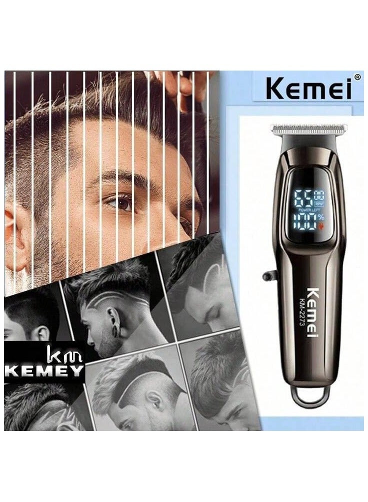 KM-2273 Professional Hair Clipper for Men Cordless with LED Display and 1800mAh Lithium Battery