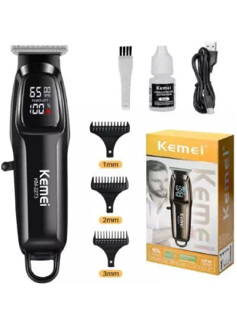 KM-2273 Professional Hair Clipper for Men Cordless with LED Display and 1800mAh Lithium Battery