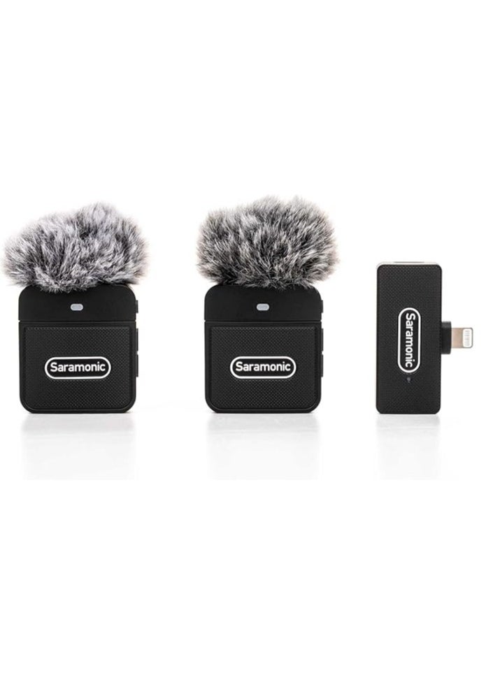 Saramonic Blink100 B4 Wireless Lavalier Microphone for iPhone Smartphone, 10h Battery, 164ft Transmission, Gain Control Lightning Wireless Lapel Mic for Live Streaming Video Conference Recording