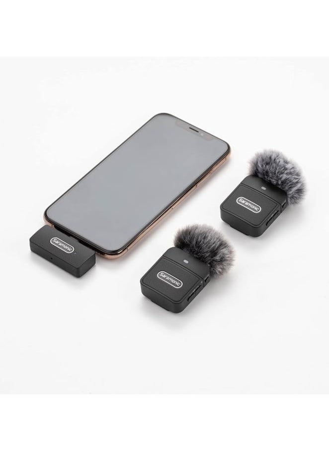 Saramonic Blink100 B4 Wireless Lavalier Microphone for iPhone Smartphone, 10h Battery, 164ft Transmission, Gain Control Lightning Wireless Lapel Mic for Live Streaming Video Conference Recording