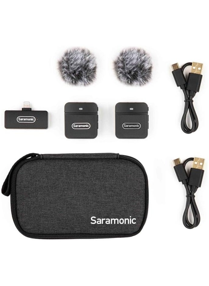 Saramonic Blink100 B4 Wireless Lavalier Microphone for iPhone Smartphone, 10h Battery, 164ft Transmission, Gain Control Lightning Wireless Lapel Mic for Live Streaming Video Conference Recording