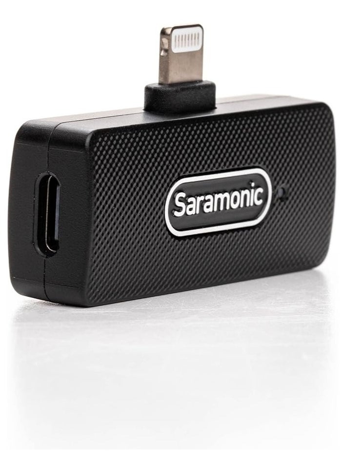 Saramonic Blink100 B4 Wireless Lavalier Microphone for iPhone Smartphone, 10h Battery, 164ft Transmission, Gain Control Lightning Wireless Lapel Mic for Live Streaming Video Conference Recording