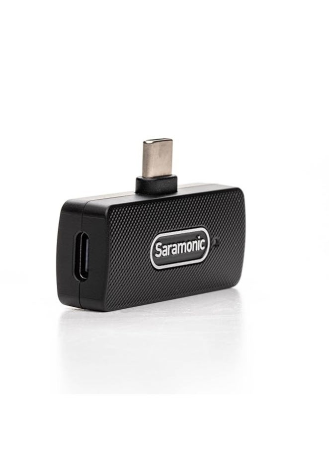 Saramonic Blink 100 B5 TX+RX 2.4GHz Micro Clip-On Wireless System w/Device-Mountable Dual-Channel USB-C Receiver for Android & iOS Devices, Computers, and More