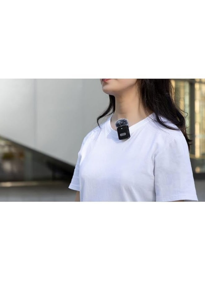 Saramonic Blink 100 B5 TX+RX 2.4GHz Micro Clip-On Wireless System w/Device-Mountable Dual-Channel USB-C Receiver for Android & iOS Devices, Computers, and More