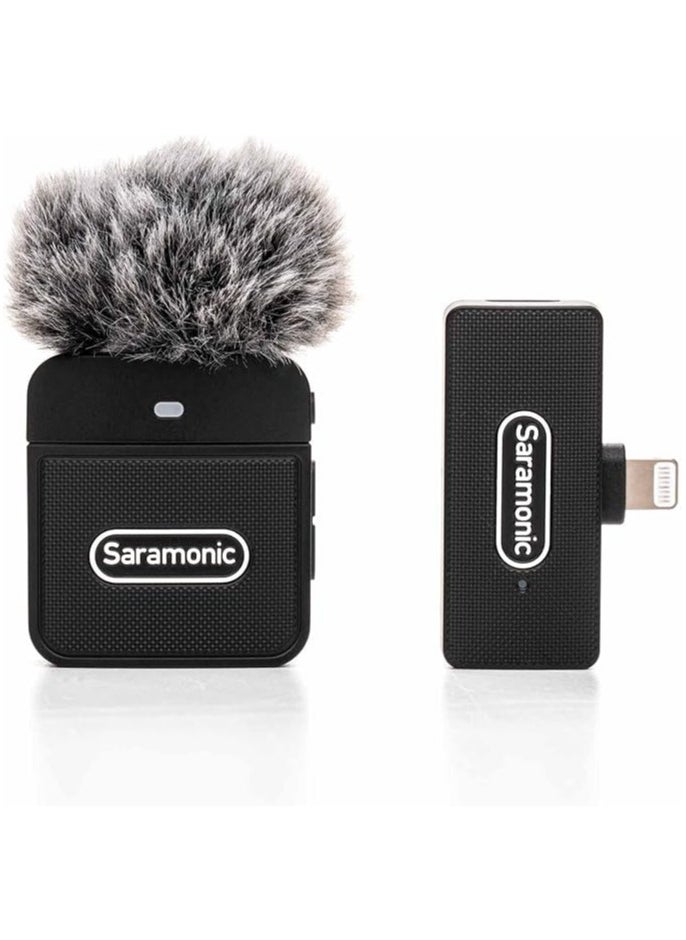 Saramonic Blink100 B3 Wireless Lavalier Microphone for iPhone Smartphone, 10h Battery, 164ft Transmission, Gain Control Lightning Wireless Lapel Mic for Live Streaming Video Conference Recording