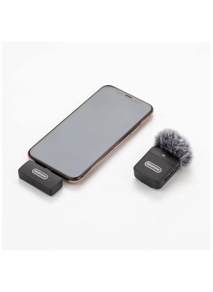 Saramonic Blink100 B3 Wireless Lavalier Microphone for iPhone Smartphone, 10h Battery, 164ft Transmission, Gain Control Lightning Wireless Lapel Mic for Live Streaming Video Conference Recording