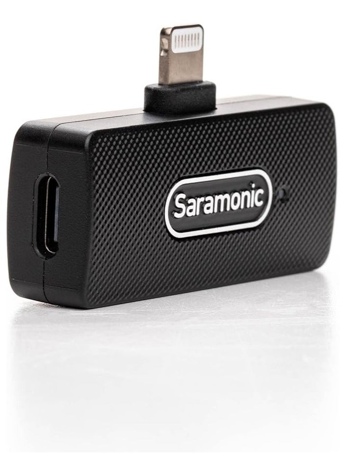 Saramonic Blink100 B3 Wireless Lavalier Microphone for iPhone Smartphone, 10h Battery, 164ft Transmission, Gain Control Lightning Wireless Lapel Mic for Live Streaming Video Conference Recording