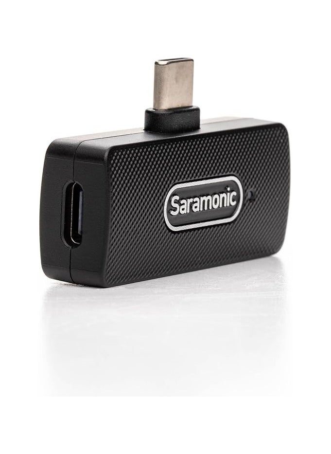 Saramonic Blink 100 B6 TX+TX+RX 2-Person 2.4GHz Micro Clip-On Wireless System w/Device-Mountable Dual USB-C Receiver for Android & iOS Devices, Computers, More
