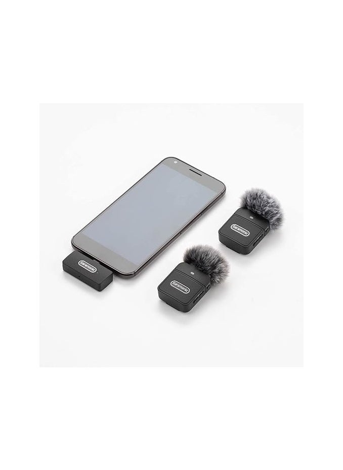 Saramonic Blink 100 B6 TX+TX+RX 2-Person 2.4GHz Micro Clip-On Wireless System w/Device-Mountable Dual USB-C Receiver for Android & iOS Devices, Computers, More