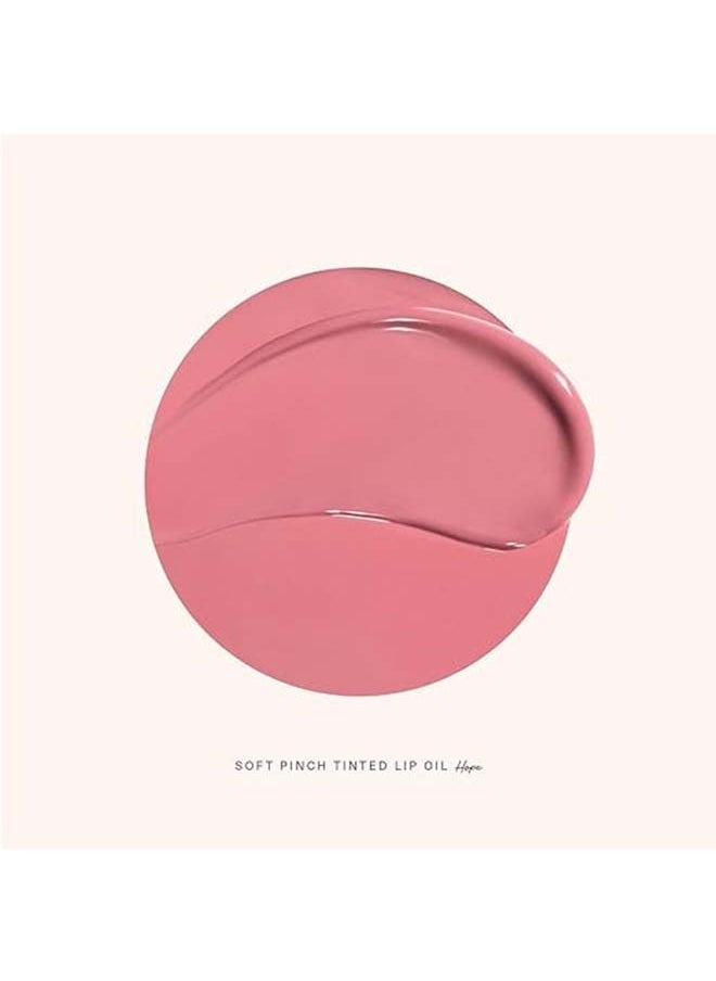 Rare Beauty by Selena Gomez Soft Pinch Tinted Lip Oil Stain - Hope (nude mauve, 3ml) - Hydrating, Lightweight, and Long-Lasting Lip Tint with a Glossy Finish