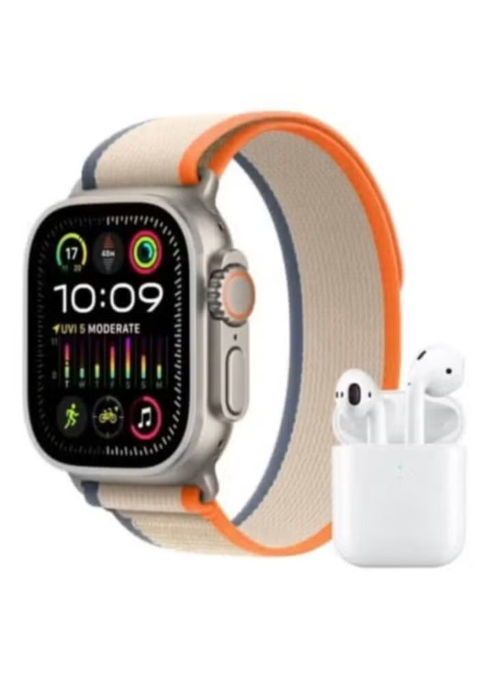 Smart Duo Smart Watch with AMOLED Display, Bluetooth Earphone & Wireless Charger – All-in-One Smartwear for Health Monitoring, Connectivity, and Convenience – Fitness Tracker, Sleep Monitoring, Music & Call Control