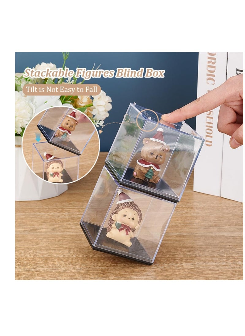 2 Pack Minifigure Display Case, Dustproof Acrylic Minifigure Display Cases, Suitable for Collection Models Minifigures, Bricks Blocks Toys (5*5*5cm)
